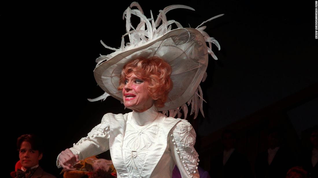 Channing thanks the audience in a curtain call after a performance during a revival of &quot;Hello, Dolly!&quot; in New York in January 1996. She reprised the role in multiple productions over the decades. Here, she was celebrating her 4,500 performance of the legendary show.