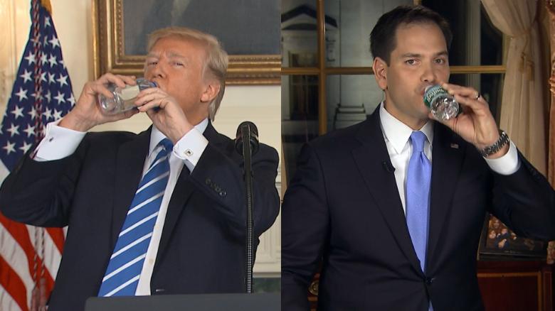 Trump mocks Rubio's SOTU water incident - CNN Video