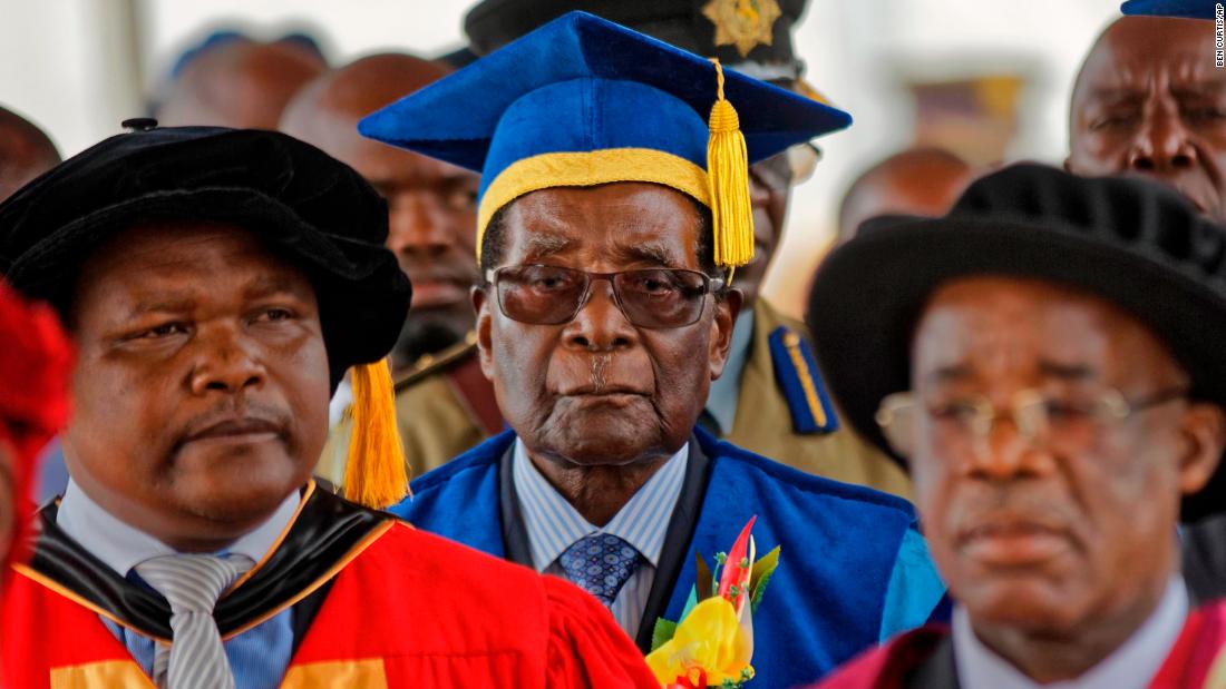 Mugabe arrives to preside over a student graduation ceremony at Zimbabwe Open University in November 2017. It was his first public appearance since the military &lt;a href=&quot;http://www.cnn.com/2017/11/15/africa/gallery/zimbabwe-political-unrest/index.html&quot; target=&quot;_blank&quot;&gt;seized control of the nation&lt;/a&gt; and placed him under house arrest.