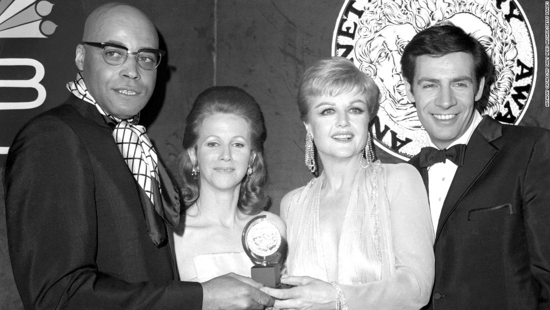 From left, James Earl Jones, Julie Harris, Lansbury and Jerry Orbach pose for a photo on the day after the 1969 Tony Awards. They were the top winners that year. Lansbury won for her work in the musical &quot;Dear World.&quot; Over her career, Lansbury was nominated for seven Tony Awards and won five.