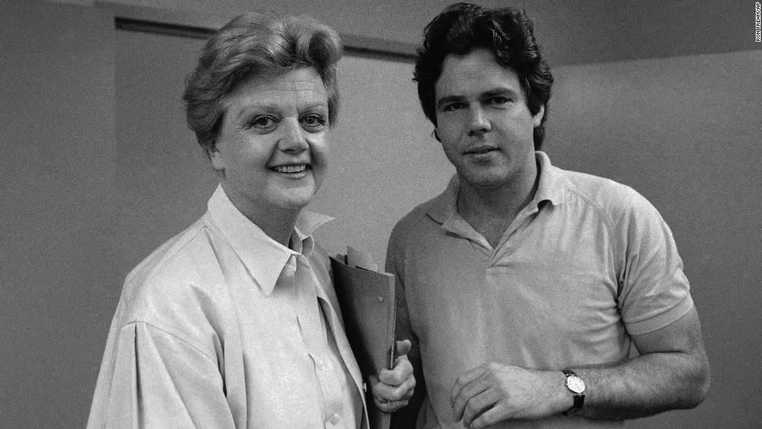 Lansbury and her son Anthony go over the script of a play they were working on together in 1982. Lansbury and Peter Shaw had two children together, Anthony and Deirdre. Lansbury also had a stepson, David, from her husband&#39;s first marriage.