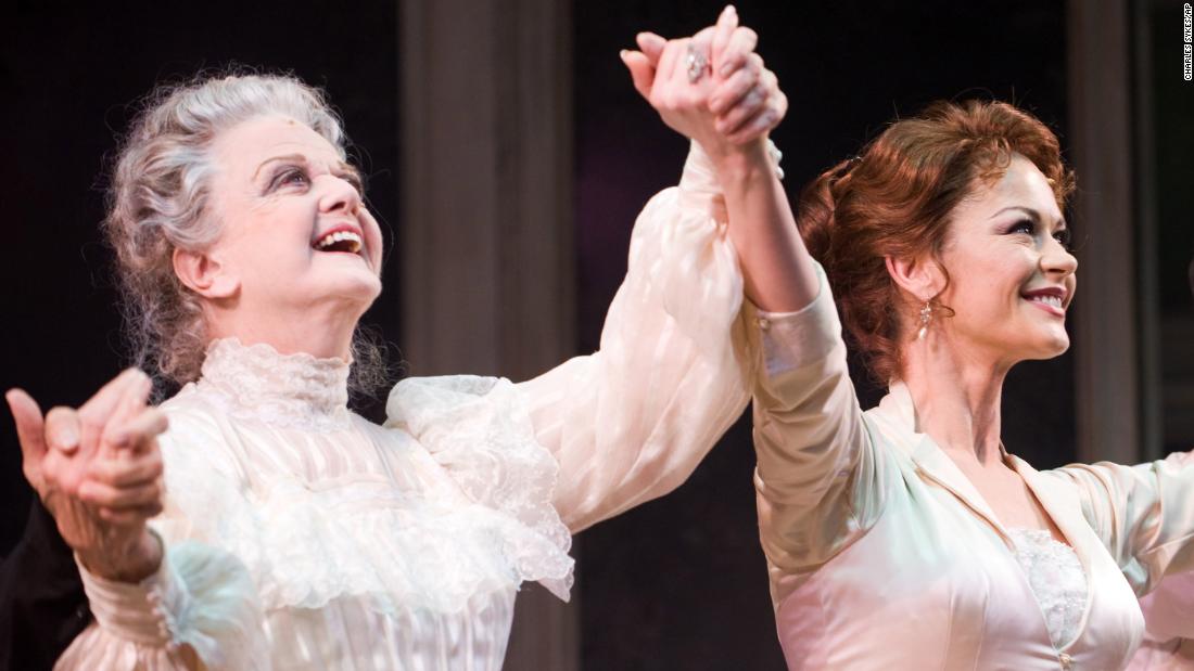 Lansbury and Catherine Zeta-Jones appear at the curtain call for a Broadway performance of &quot;A Little Night Music&quot; in 2009.