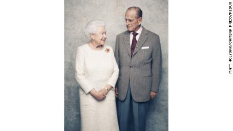 The portraits, by British photographer Matt Holyoak of Camera Press, were taken in the White Drawing Room at Windsor Castle in early November. Her Majesty wears a cream day dress by Angela Kelly, also worn at the Diamond Wedding Anniversary Service of Thanksgiving. The Queen is also wearing the &#39;Scarab&#39; brooch in yellow gold, carved ruby and diamond, designed by Andrew Grima,  given as a personal gift from the Duke to The Queen in 1966.
In the photo, the Queen and His Royal Highness are framed by Thomas Gainsborough&#39;s 1781 portraits of George III and Queen Charlotte, who were married for 57 years.

The marriage of the then Princess Elizabeth to Lieutenant Philip Mountbatten at Westminster Abbey on 20th November 1947 attracted worldwide attention. Distribution of the official wedding images, by the photographer Baron, were the first assignment of a new photo agency, Camera Press, which also celebrates its 70th year in 2017.