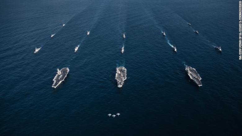 Can the world's mightiest naval fleet survive the perfect storm? 