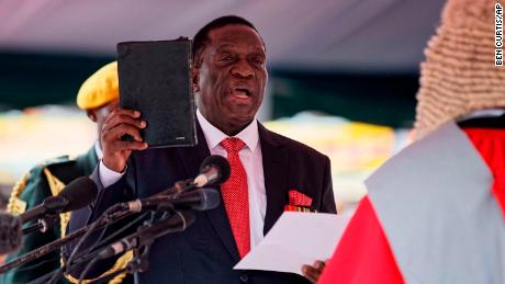 Zimbabwe's 'Crocodile' Emmerson Mnangagwa sworn in as leader