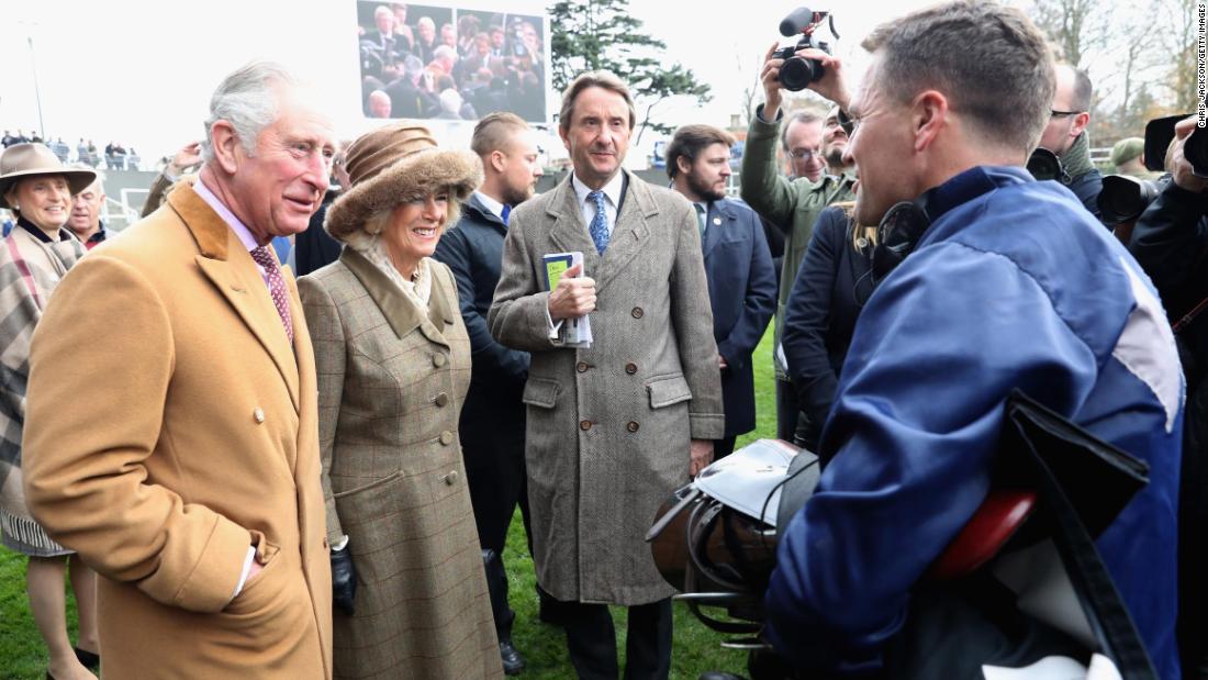 Owen was greeted by Prince of Wales and the Duchess of Cornwall after the race.