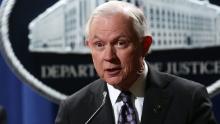 WASHINGTON, DC - NOVEMBER 29:  U.S. Attorney General Jeff Sessions speaks during a news conference at the Justice Department November 29, 2017 in Washington, DC. (Alex Wong/Getty Images)