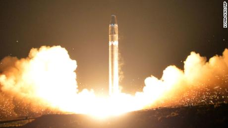 An image released Thursday, November 30 purports to show the Hwasong-15 missile launched Wednesday.