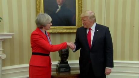 Donald Trump and Theresa May 