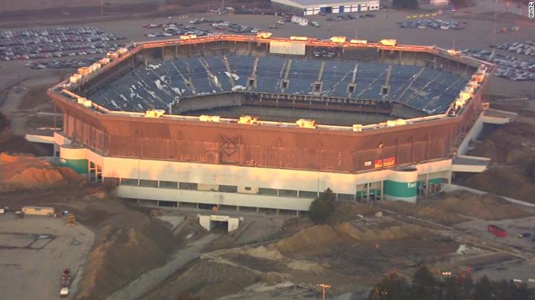 After failed attempted, Detroit's Silverdome finally implodes - CNN