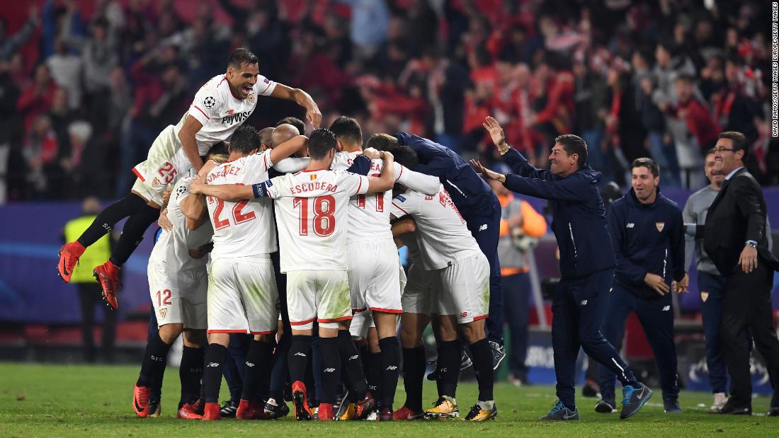 One of the defining images of the Champions League so far came as Sevilla fought back from three goals down to earn a draw at home to Liverpool. After Guido Pizarro scored the last-minute equaliser, the team ran to celebrate with manager Eduardo Berizzo who, just days earlier, told his players he has been diagnosed with cancer. The Argentine has since undergone successful surgery and is looking forward to a return to the dugout.