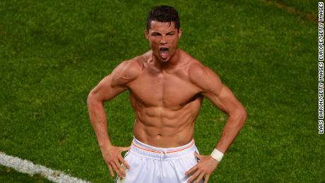 Cristiano Ronaldo was widely mocked for this celebration scoring Real Madrid&#39;s inconsequential fourth goal in the UEFA Champions League Final against Atletico (Photo by Lars Baron/Getty Images)