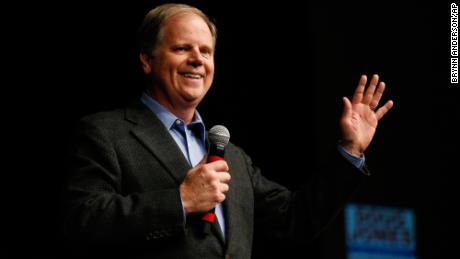 Democratic senatorial candidate Doug Jones speaks during a &quot;get out the vote rally,&quot; Saturday, Dec. 9, 2017, in Birmingham, Ala. (AP Photo/Brynn Anderson)