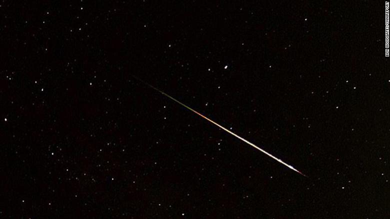 Ben Woodgates snapped this photo of the Geminid meteor shower over New Zealand in 2017.