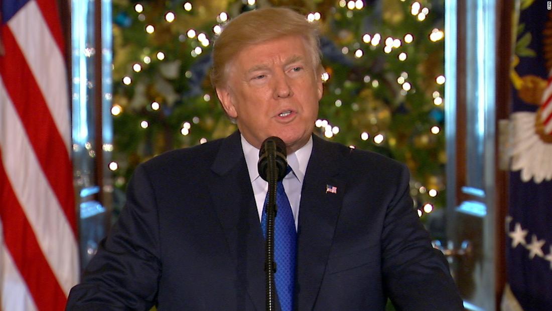 Serious WH speeches in front of Christmas decorations CNNPolitics