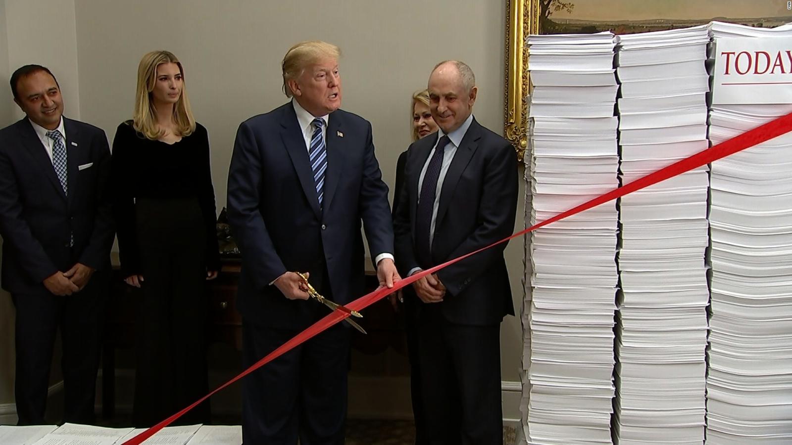 Trump Cuts Ribbon On Regulation Reduction - CNN Video