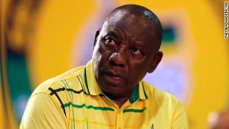 South African Deputy President Cyril Ramaphosa in Johannesburg on Saturday. 