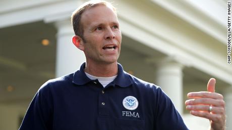 FEMA chief Brock Long, photographed after a meeting at the White House, says FEMA staffers aren't and shouldn't be first responders.