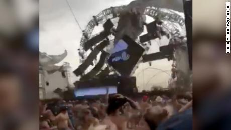 Frightened music goers watched as a stage collapsed at the Atmosphere Festival in Esteio, Brazil, on Sunday. The video shows strong winds and storm clouds before the scaffolding crumbled.
Xandi Medeiros heard about the collapse from his 16-year-old son who was at the festival.
&quot;I was terrified when I saw the video. I could never have imagined that a tragedy like this could unfold ... where the DJ died and some people were injured...&quot; he told CNN in Portuguese.
