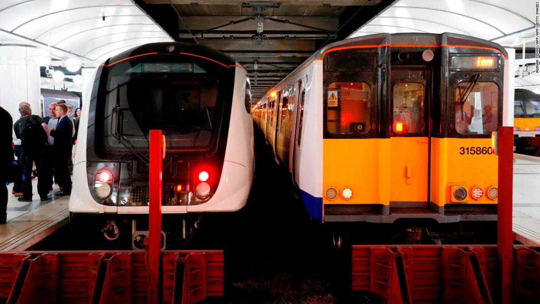 Pictured left, the new, streamlined trains, compared to a current models, right.