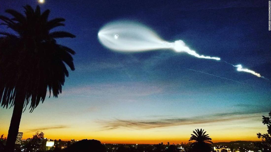 Watch the Falcon 9 Rocket Leave a Trail of Glowing Clouds in the Sky