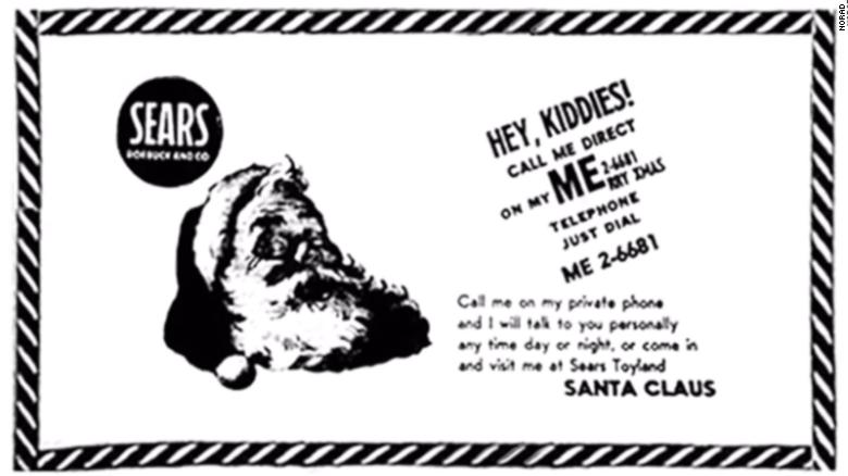 The ad that led to Norad tracking Santa.