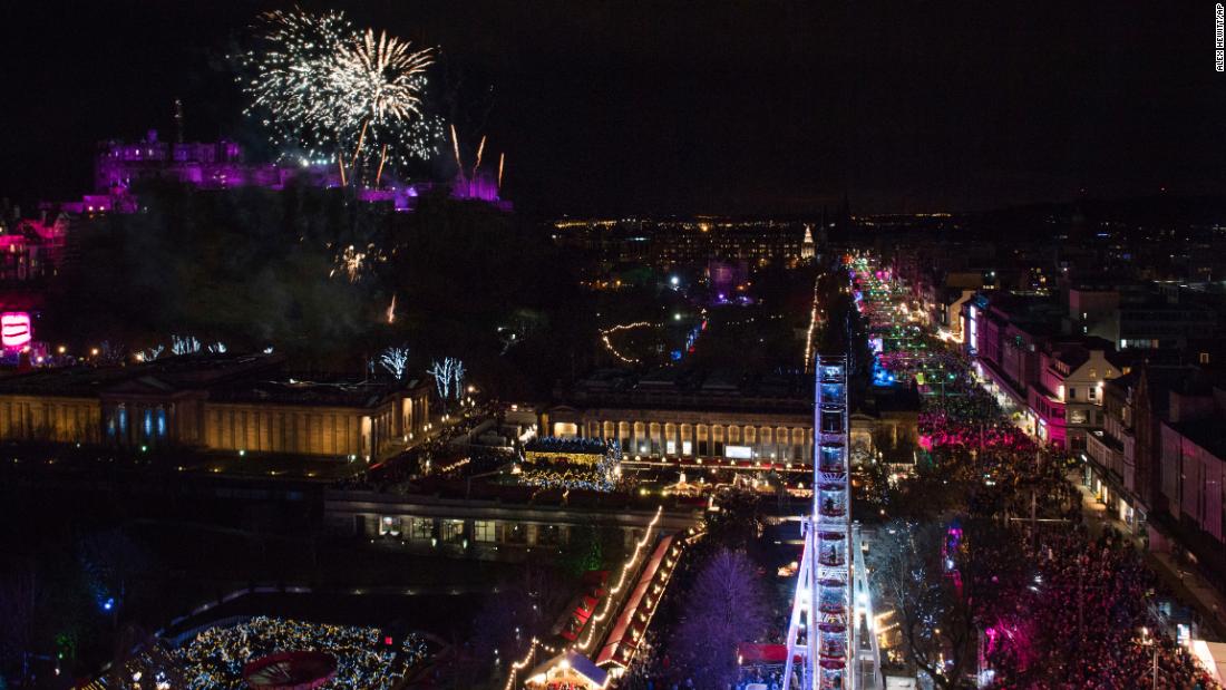New Year&#39;s celebrations take place in Edinburgh, Scotland.