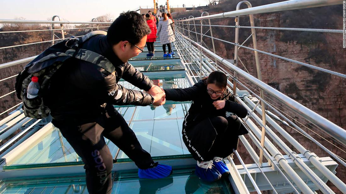 Hongyagu glass bridge, world's longest, opens in Hebei, China | CNN Travel