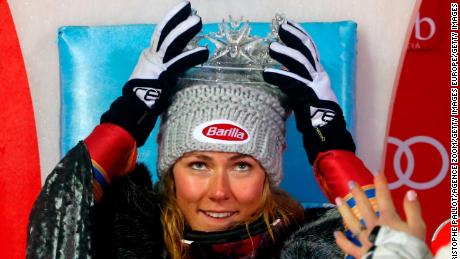 ZAGREB, CROATIA - JANUARY 03: Mikaela Shiffrin of USA in action during the Audi FIS Alpine Ski World Cup Women&#39;s Slalom on January 3, 2018 in Zagreb, Croatia. (Photo by Christophe Pallot/Agence Zoom/Getty Images)