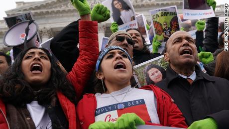 Protesters urge Congress to take action to help Salvadorans and other immigrants with temporary protected status.