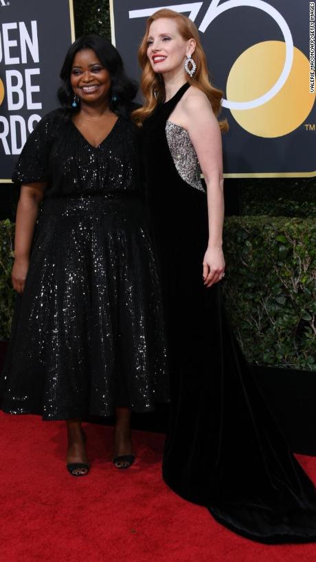 Octavia Spencer, left, and Jessica Chastain