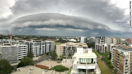 A massive shelf cloud loomed over Sydney on January 9, 2018.