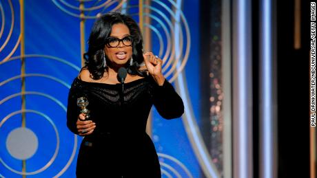 Oprah Winfrey onstage during the 75th Annual Golden Globe Awards.