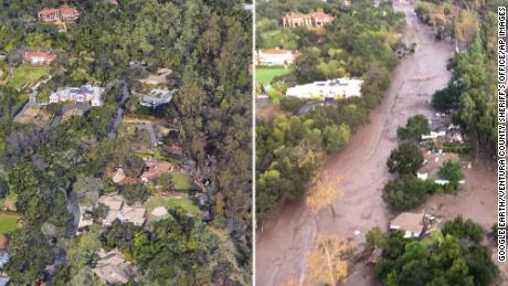 What the mudslides did to Montecito, before and after