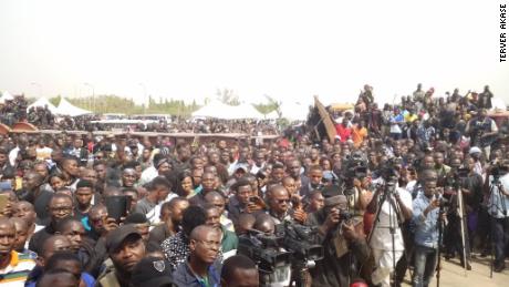 Crowd at Benue&#39;s mass burial