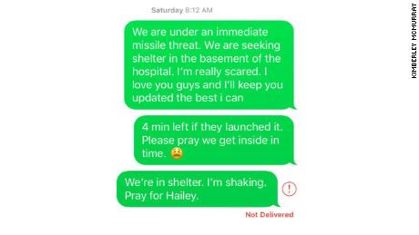 The texts loved ones sent during the Hawaii missile alert mishap