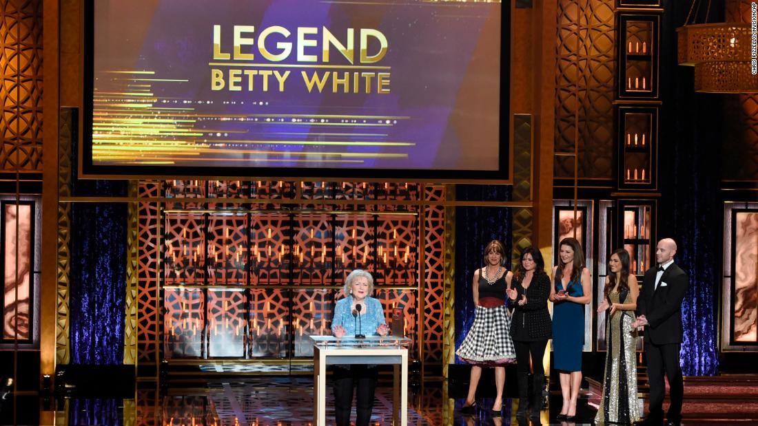 White accepts the Legend Award at the TV Land Awards in 2015.
