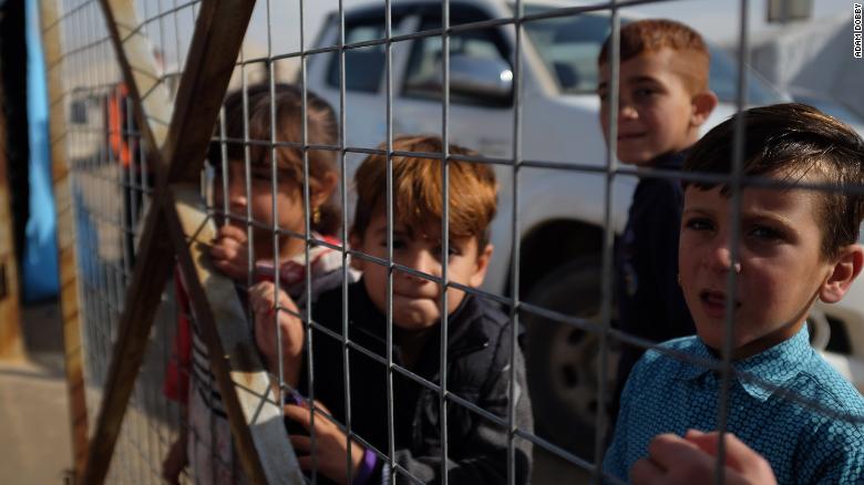 Yazidi children at a refugee camp in Dohuk, Iraq 