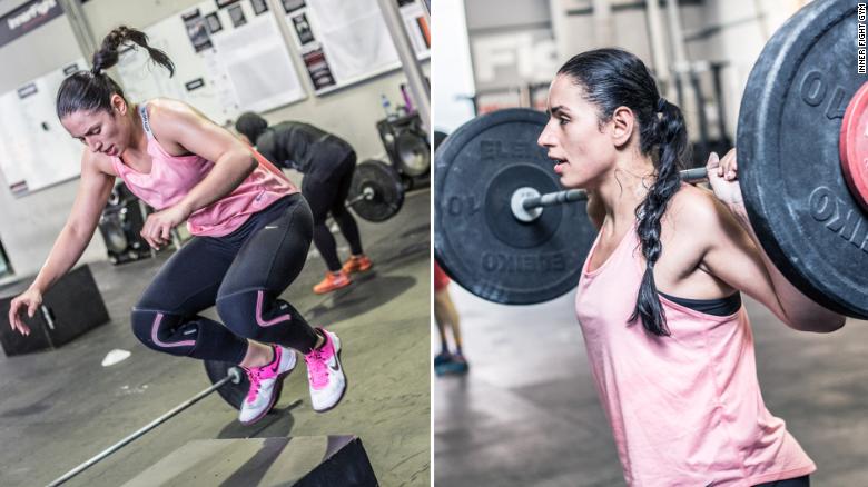 Shadia Bseiso training at a crossfit gym.