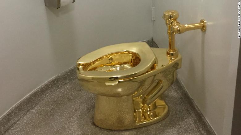 Image result for golden toilet