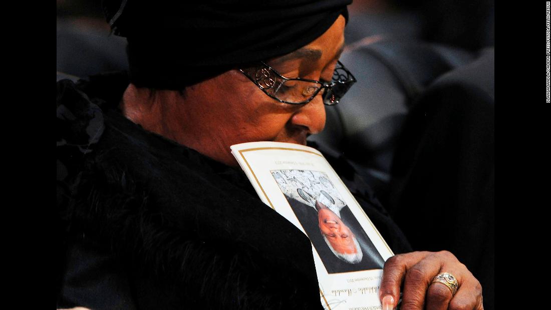 Madikizela-Mandela attends her ex-husband&#39;s state funeral in 2013.