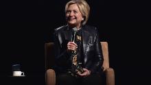 LOS ANGELES, CA - DECEMBER 15:  Hillary Clinton speaks onstage at LA Promise Fund&#39;s &quot;Girls Build Leadership Summit&quot; at Los Angeles Convention Center on December 15, 2017 in Los Angeles, California.  (Photo by Alberto E. Rodriguez/Getty Images)