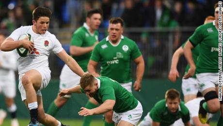 Will Butler in action against Ireland in last year's Under 20 Six Nations