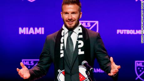 Former soccer player David Beckham addresses the media during an event to announce his Major League Soccer franchise in Miami, Florida on January 29, 2018. 
English football superstar David Beckham was officially awarded a Major League Soccer franchise in Miami, but there was no immediate word on when the long-awaited team will kick off. The Miami expansion team is widely expected to join the league in 2020 but there was no official word on a start date on Monday. / AFP PHOTO / RHONA WISE        (Photo credit should read RHONA WISE/AFP/Getty Images)