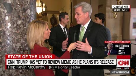 McCarthy on Nunes memo: &#39;I can&#39;t predetermine&#39; what the President will do