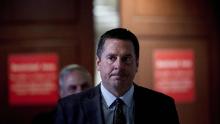 Rep. Devin Nunes (R-CA) leaves while Senior Advisor Jared Kushner leaves meets with the House Intelligence Committee on Capitol Hill July 25, 2017 in Washington, DC. / AFP PHOTO / Brendan Smialowski        (Photo credit should read BRENDAN SMIALOWSKI/AFP/Getty Images)