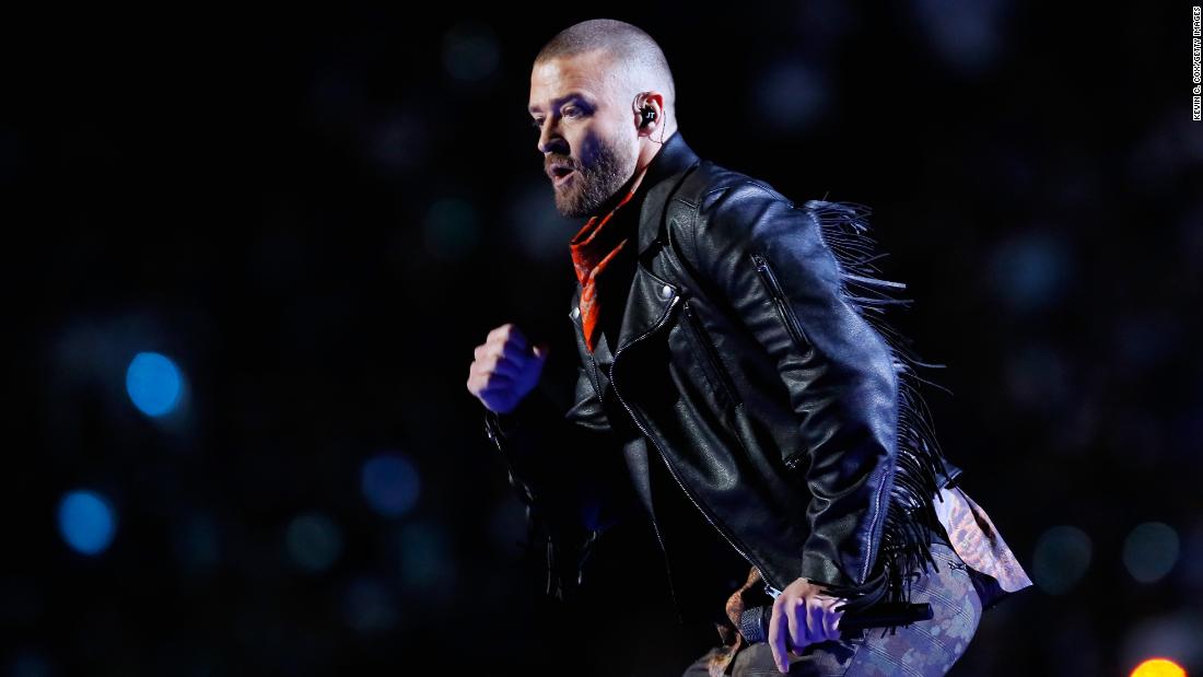 Timberlake performed several of his hit songs from over the years.