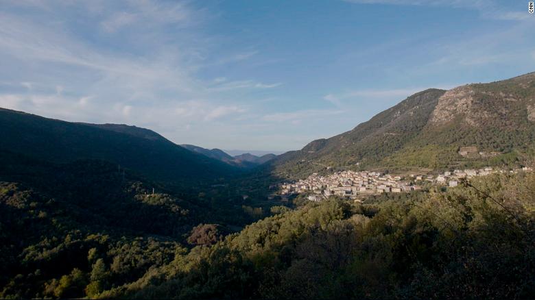The village of Tiana, in the province of Nuoro, central Sardinia, where Antonio Todde lived to 110.