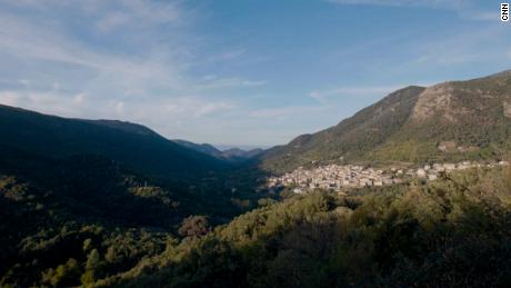 The village of Tiana, in the province of Nuoro, central Sardinia, where Antonio Todde lived to 110.