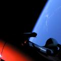 This image from video provided by SpaceX shows the company's spacesuit in Elon Musk's red Tesla sports car which was launched into space during the first test flight of the Falcon Heavy rocket on Tuesday, Feb. 6, 2018. (SpaceX via AP)